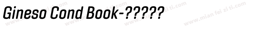 Gineso Cond Book字体转换